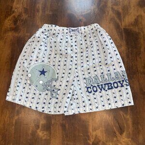 NFL Dallas Cowboys Pajama Shorts Woman's Small Blue Logo Sleepwear Vintage